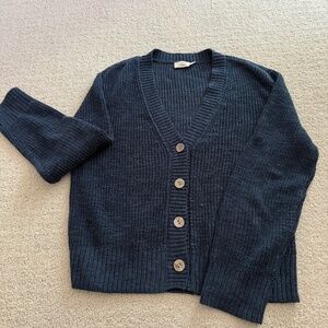 Faherty Navy Cardigan